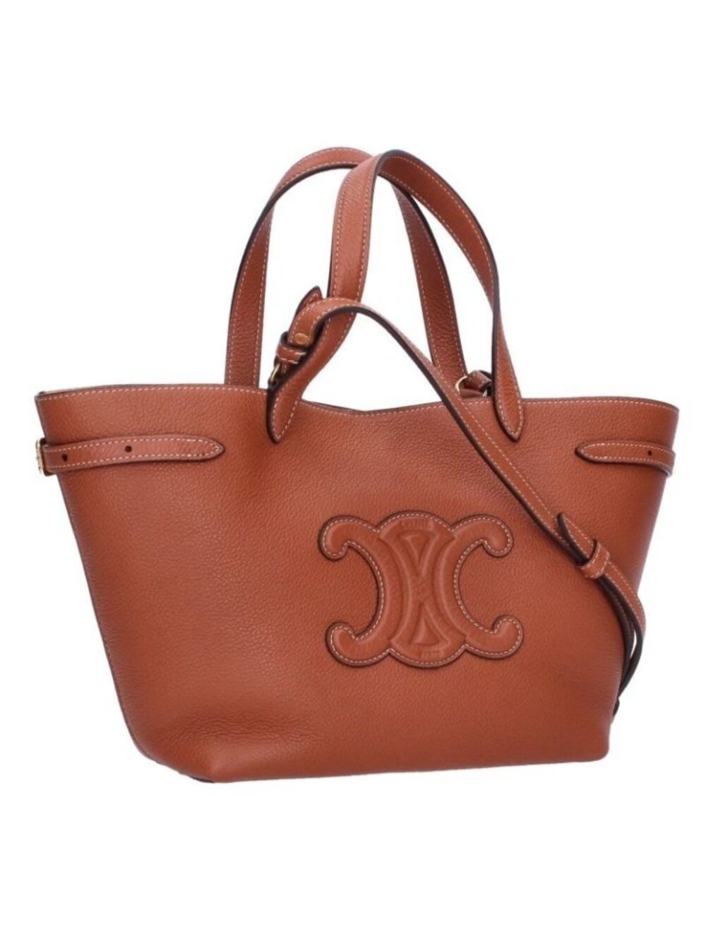 Celine Mini Cabas Anais Cuir Triomphe Grained Calfskin Shoulder Bag